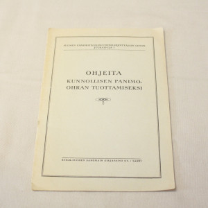 Ohjeita kunnollisen panimo-ohran tuottamiseksi